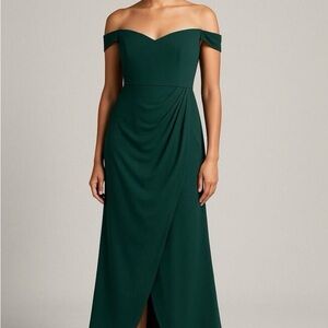 Anthropology | BHLDN Rossi Crepe Dress | Size 2 Off The Shoulder Maxi Bridesmaid